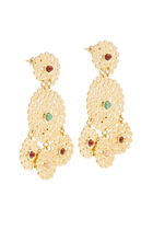 Lucky Sequin Cabochon Earrings